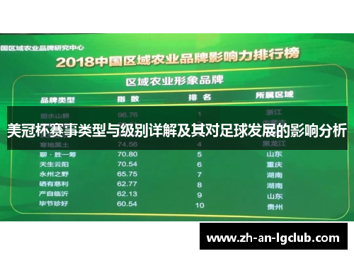 美冠杯赛事类型与级别详解及其对足球发展的影响分析 美冠杯赛事类型与级别详解及其对足球发展的影响分析